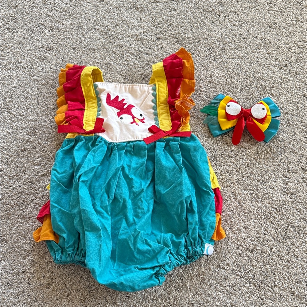 3T DISNEY HEI HEI ROMPER & BOW